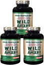Generic 3 Bottles of Wild Apiary Brazilian Green Bee Propolis King Vegetable Softgels (120 caps)-Non Alcoholic, Wax Free, Sugar Free,