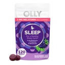 OLLY Sleep Gummy, Sleep Support Supplement,* 3 mg Melatonin, L-Theanine, Chamomile and Lemon Balm Extracts, BlackBerry Zen Flavor, 60 Day Supply - 120 Count