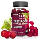 Sugar Free Vegan Beet Root Gummies for Blood Pressure, Beetroot Gummies with L-Citrulline and Hawthorn Extract, Peach Flavor Beet Chews for High Blood Pressure, 60 Count