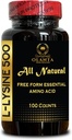 L-LYSINE Supplement Amino ACIDS - L-Lysine HCL Supplement, Lysine Supplement Immune Support, Nitrogen Balance, pre Workout Pills, L-Lysine 500mg - 1 Bottle 100 Counts