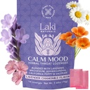 Laki Naturals Lavender Chamomile Calm Mood Functional Herbal Lozenges (14ct) Throat & Calming Hard Candies with Magnesium, Ashwagandha, California Poppy & Valerian. Vegan, Sugar Free, Gluten Free