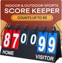 Upstreet Scoreboard/Score Keeper for Indoor & Outdoor Sports - Ping Pong/Baseball/Tennis/Basketball Scoreboard or Varsity Scoreboards/Volleyball Scorekeeper - Portable Scoreboard Flips up to 99
