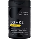 Sports Research® Vegan Vitamin D3 + K2 w/Coconut Oil, 60 Count Plantgels™