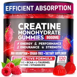 Creatine Monohydrate Gummies 5000MG, Creatine Gummy for Men & Women 120Ct