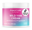 Pink Stork Wild Yam Cream for Hormone Balance | Doctor-Formulated | Topical Alternative to Supplements for Women | PMS, Fertility, Perimenopause, Menopause Support - Unscented, 4 oz, 1 Month Supply
