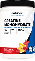 Nutricost Creatine Monohydrate Powder (Fruit Punch, 500 Gram)