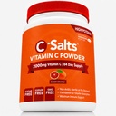 C-Salts Buffered Vitamin C Powder - Pure Organic, Stomach Friendly Ascorbic Acid VIT C Drink for Daily Immune Support & Collagen Production - Vegan Non GMO Sugar Free - 84 Servings Blood Orange, 8oz