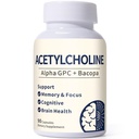 Acetylcholine Supplements - Alpha GPC 600mg & Bacopa -More Effective Than Choline Alone, Supports Memory, Focus & Brain Health - 90 Capsules