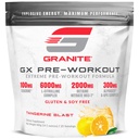 Granite GX Pre Workout Supplement, Tangerine Blast Flavor, Supports Focus, Energy, & Performance with Teacrine, L-Citrulline, Betaine, & A-GPC (20 Servings)