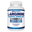 Arazo Nutrition Premium L Arginine - 1340mg Nitric Oxide Booster with L-Citrulline & Essential Amino Acids for Muscle Gain and Energy - Powerful NO Booster to Train Longer & Harder – 60 Capsules