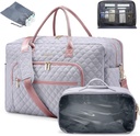 LOVEVOOK Travel Duffle Bag - Women's Weekender Carry On Overnight Laptop & Gym Bag With Toiletry/Shoe Pocket, Hospital Labor Bag
