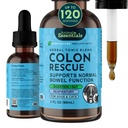 Animal Essentials Colon Rescue for Dogs & Cats - Herbal Laxative, Constipation Relief, Stool Softener with Slippery Elm, Marshmallow Root, Licorice Root - 2 Fl Oz