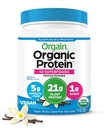 Orgain Organic Vegan Protein + 50 Superfoods Powder, Vanilla Bean - 21g Plant Based Protein, 8g Prebiotic Fiber, No Lactose Ingredients, Gluten Free, No Added Sugar, 1.12 lb (Packaging May Vary)