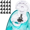 FireAnt Silicone Saline Pods Refills Accessories Compatible with Navage Nasal Care, 16 Pack Reusable Silicone Salt Pads Refills Replacements, Easy Operation (Black 16 Packs)
