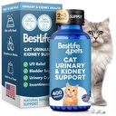 BestLife4Pets Cat UTI Remedy & Kidney Support - 400 Pills | Natural Urinary Tract Infection and Cat Bladder Crystals Treatment Helps Flush Out Kidney Stones, Clears Infection
