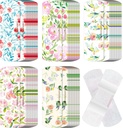 120 Pcs Fabric Adhesive Flexible Bandages Bulk Assorted Shapes and Patterns Small Colorful Pretty Fabric Bandages with Non Stick Pad 3 x 1 Inch for Cuts Wound Scrapes Women(Flower)