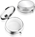 Sibba Portable Medicine Pill Case, Travel Multi-Functional Moisture Proof Pill Box for Purse & Pocket, Cute Metal Medicine Pill Organizer Box for Vitamins, Fish Oil & Supplements(1 Compartment)