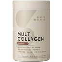 Sports Research Multi Collagen Protein Powder (Type I, II, III, V, X) with Hyaluronic Acid + Vitamin C | 5 Types of Food Based Collagen, 30 Servings (Chocolate)