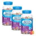 Digestive Advantage 3-in-1 Natural Fruit Flavors Probiotic Gummies for Women & Men Occasional Bloating, Minor Abdominal Discomfort & Gut Health, 60 Count Gummies (3 Pack)