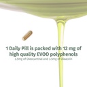 Oleocan™ Capsules - 90 Day Supply - Premium EVOO Polyphenol Supplement - 3.5mg of Oleocanthal and 3.5mg of Oleacein - Broad Spectrum