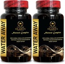 Water Away Supplement - Kidney Health Supplements, Natural Water Pills for Reducing Water Retention & Bloating Relief, Water Out Pills - 2 Bottle 120 Capsules