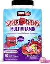 Force Factor Kids Multivitamin Super Chews, Kids Vitamins to Support Wellness, Immune Health, Eye Health, & More with 18 Vitamins, Minerals, & Antioxidants, 2-Month Supply, Multi-Flavor, 60 Soft Chews