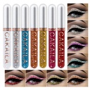 8 Colored Glitter Liquid Eyeliner Colorful Set, Delineadores De Colores Para Ojos, Rainbow White Red Blue Eyeliner Christmas Makeup Gift Kit for Women Waterproof Long Lasting Quick Dry Eye Liners…