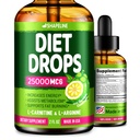 Appetite Suppressant Diet Drops 2 Fl Oz – Liquid Fat Burner with L-Carnitine & Green Tea – Metabolism Booster for Weight Loss – Fast Absorption Supplement with Garcinia Cambogia – Large Size