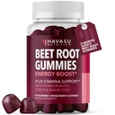 Beet Root Gummies with COQ10 & Pomegranate - Nitric Oxide Supplement for Men and Women - Beetroot for Endurance, Performance, Recovery - Vegan, Non-GMO, Gluten Free - Mixed Berry Flavor, 120 Count
