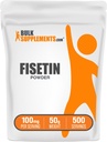 BulkSupplements.com Fisetin Powder - Nutritional Supplement, Fisetin 100mg, Antioxidants Source - Pure & Gluten Free, 100mg per Serving, 50g (1.8 oz) (Pack of 1)