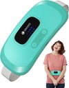 CooCoCo Portable Heating Pad for Period Cramps, Cordless Waist Belt for Menstrual Cramp Relief, 3S Fast Heat Pad with 4 Heat Levels and 4 Vibration Modes, Gifts for Women Girl, Green